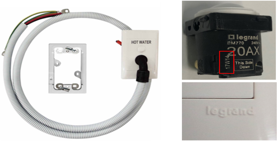 Identifying affected Hot Water Connection Kit